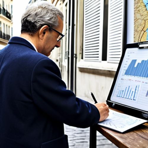Home 6 The Shift in Polling Methods**
"A scene depicting a modern data analyst working at a computer with complex charts visualizing polling data contrasted with an older scene of a pollster on a Parisian street with a clipboard, fully clothed, appropriate attire, safe for work, professional, showcasing the evolution of opinion surveying, perfect anatomy, correct proportions, natural pose, well-formed hands, proper finger count, natural body proportions, digital art, high quality."
**