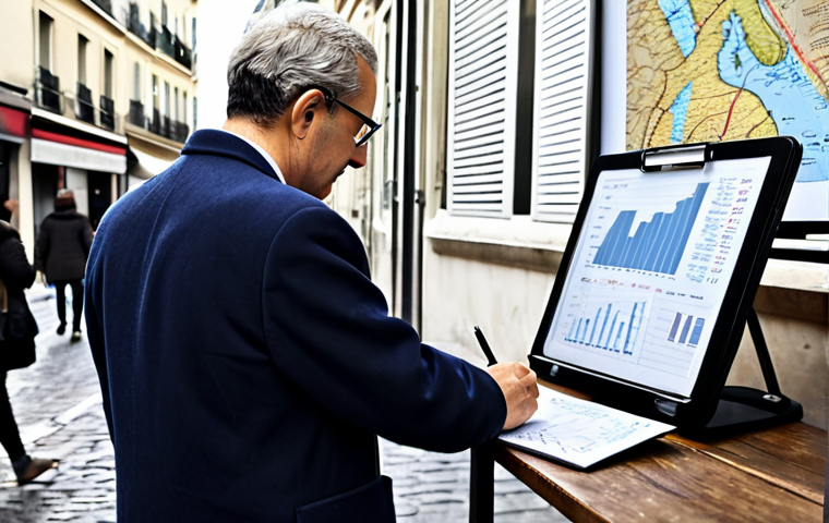 The Shift in Polling Methods**
"A scene depicting a modern data analyst working at a computer with complex charts visualizing polling data contrasted with an older scene of a pollster on a Parisian street with a clipboard, fully clothed, appropriate attire, safe for work, professional, showcasing the evolution of opinion surveying, perfect anatomy, correct proportions, natural pose, well-formed hands, proper finger count, natural body proportions, digital art, high quality."
**