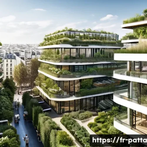 Home 29 기후 변화 대응을 위한 기술 혁신 사례 - **Sustainable Urban Oasis in Paris**
A vibrant, sun-drenched cityscape depicting a future Paris ...